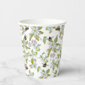 Voorjaarsbloesems en hommels papieren bekers (Voorkant)