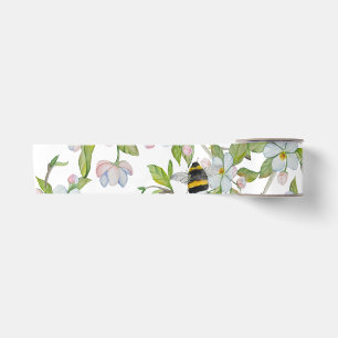 Voorjaarsbloesems en hommels satijnen lint