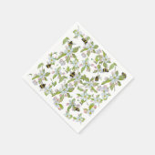 Voorjaarsbloesems en hommels servet (Hoek)