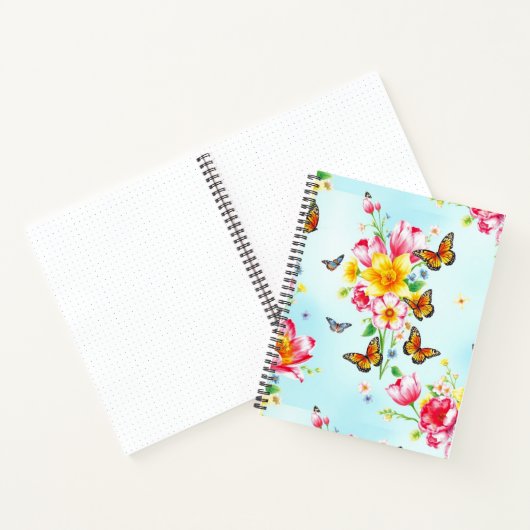 Voorjaarsbloesems en vlinders notitieboek (Binnen)