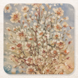  voorjaarsbloesems kartonnen onderzetters