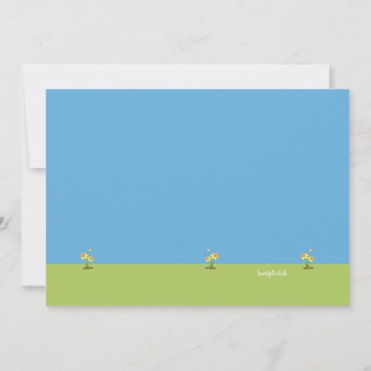 Voorjaarsblokletter Kaart (Achterkant)