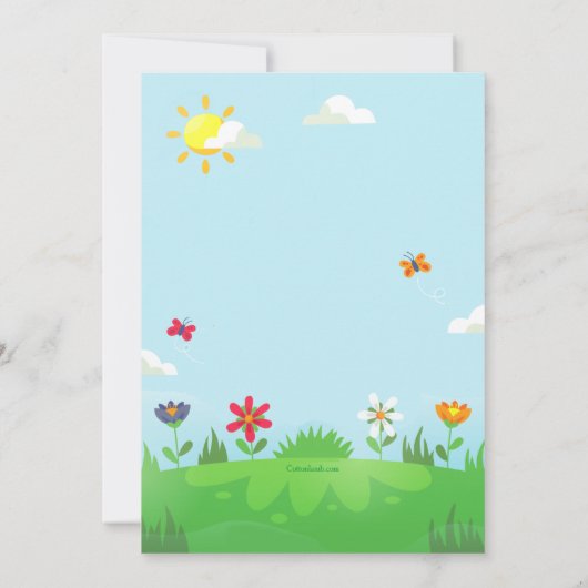 Voorjaarsblokletter Kaart (Achterkant)