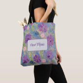 Voorjaarsboeket Floral Monogram Canvas tas (Dichtbij)