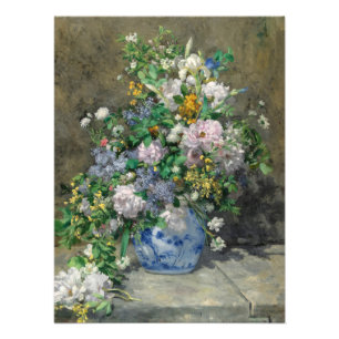 Voorjaarsboeket van Pierre-Auguste Renoir Foto Afdruk