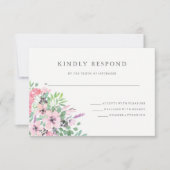 voorjaarsboeket | Waterverf Bloemen Huwelijk RSVP (Voorkant)