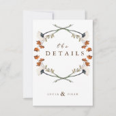 Voorjaarscirkel Wilde bloem QR Wedding Detail Kaar Bedankkaart (Voorkant)