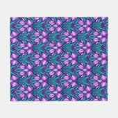 Voorjaarscrocussen Fleece Deken (Voorkant (Horizontaal))