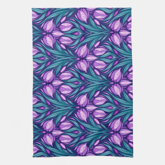 Voorjaarscrocussen Theedoek (Verticaal)