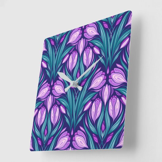 Voorjaarscrocussen Vierkante Klok (Hoek)