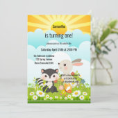 Voorjaarsdag Baby eerste verjaardag Kaart (Staand voorkant)