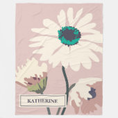 Voorjaarsdagen Modern Floral Blooms gepersonalisee Fleece Deken (Voorkant)