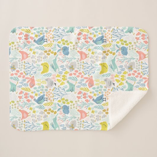 Voorjaarsdeegdieren Sherpa Deken (Voorkant (horizontaal))