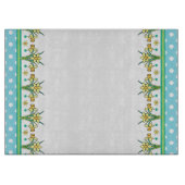 Voorjaarsdieven en Polka Border Cutting Board Snijplank (Voorkant)