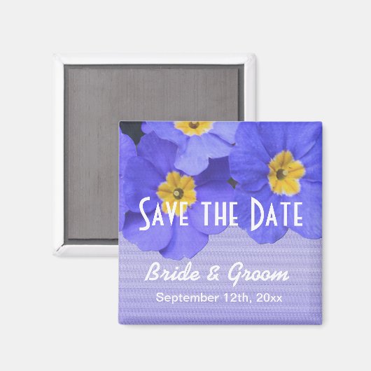  voorjaarse blauwe tuinbloem met uitzondering van  magneet (Voorkant / Achterkant)