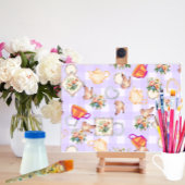 Voorjaarsfeest in de tuin inpakpapier vel