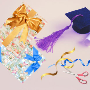 Voorjaarsfeest in de tuin inpakpapier vel