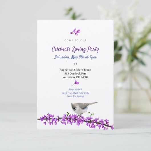 Voorjaarsfeest met uitnodiging tot robots (Staand voorkant)