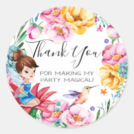 Voorjaarsfeiers van de Birthday Party Favor Sticke Ronde Sticker