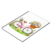 Voorjaarsfiets met bloemen en vogels notitieboek (Linkerzijde)