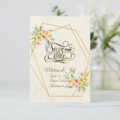 Voorjaarsflorale sparen de datum Uitnodiging (Staand voorkant)