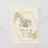 Voorjaarsflorale sparen de datum Uitnodiging (Voorkant / Achterkant)