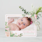 Voorjaarsfoto van Floral Aankondiging geboorte (Staand voorkant)