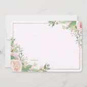 Voorjaarsfoto van Floral Aankondiging geboorte (Achterkant)