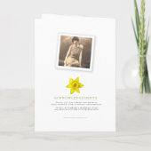 Voorjaarsfoto van het begrafenisserviceprogramma programma (Achterkant)