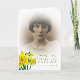 Voorjaarsfoto van het begrafenisserviceprogramma programma