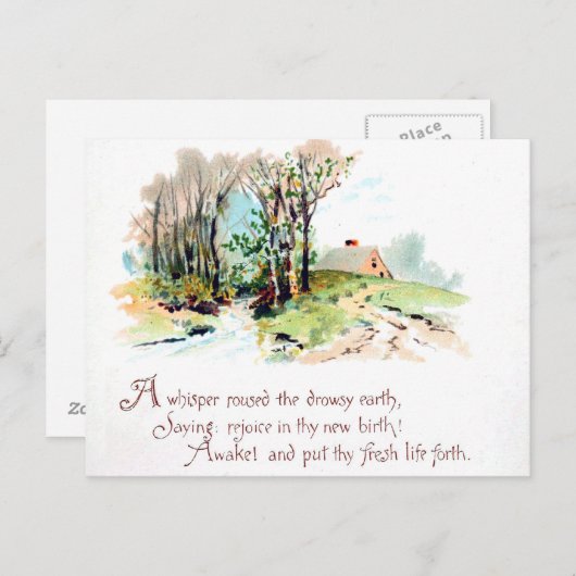 voorjaarsgedicht briefkaart (Voorkant / Achterkant)