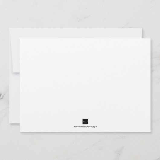 Voorjaarsgroene elegante officiële trouwuitnodigin kaart (Achterkant)