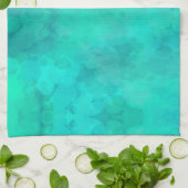 voorjaarsgroene Waterverf Theedoek (Gevouwen)