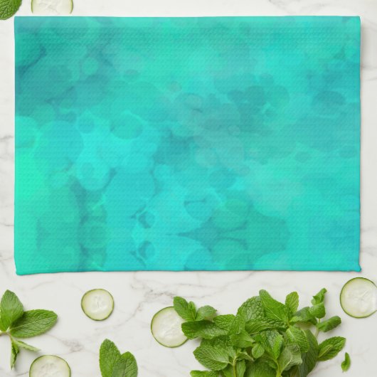 voorjaarsgroene Waterverf Theedoek (Gevouwen)