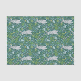 Voorjaarshazen en poesjes met wilde tuinkleding tissuepapier