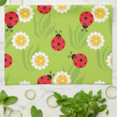 Voorjaarsjakelbal op vers groen theedoek (Gevouwen)