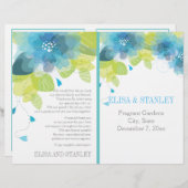 Voorjaarsjorprogramma blauwe bloemen (Voorkant / Achterkant)