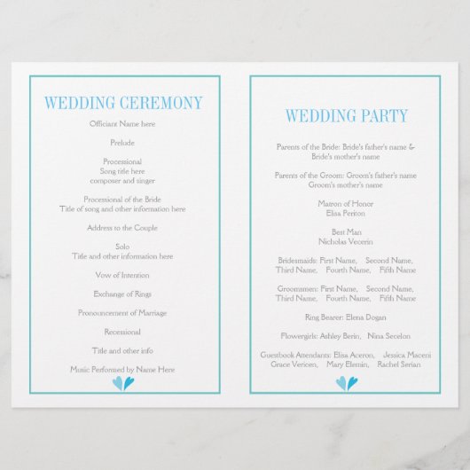 Voorjaarsjorprogramma blauwe bloemen (Achterkant)