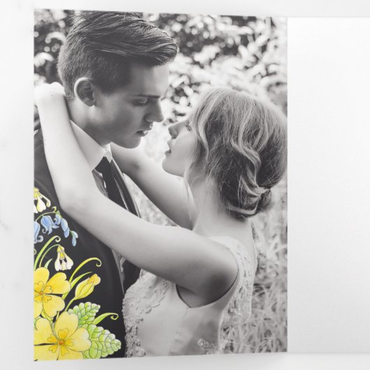 Voorjaarsjorren primus witte groene bruiloft drieluik programma (Binnenzijde eerst)