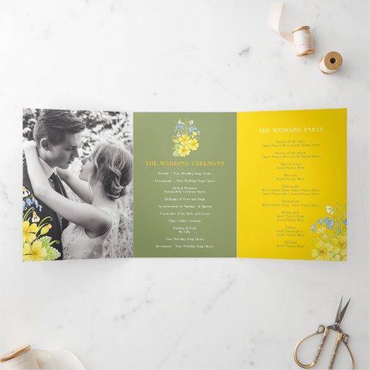 Voorjaarsjorren primus witte groene bruiloft drieluik programma (Binnen)
