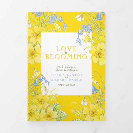 Voorjaarsjorren primus witte groene bruiloft drieluik programma (Cover)