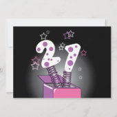 Voorjaarskaart 21e verjaardag - Roze & paars Kaart (Achterkant)