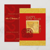 Voorjaarskaart van de Chinese Rat 2020-partij Informatiekaartje (Voorkant / Achterkant)