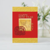 Voorjaarskaart van de Chinese Rat 2020-partij Informatiekaartje (Staand voorkant)