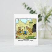 Voorjaarskoffie: Beer Cartoon Briefkaart (Staand voorkant)