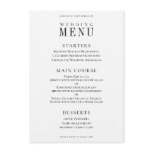 Voorjaarskrans Classic Wedding Dinner Menu