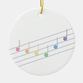 Voorjaarsmelodie (lineair) keramisch ornament (Voorkant)