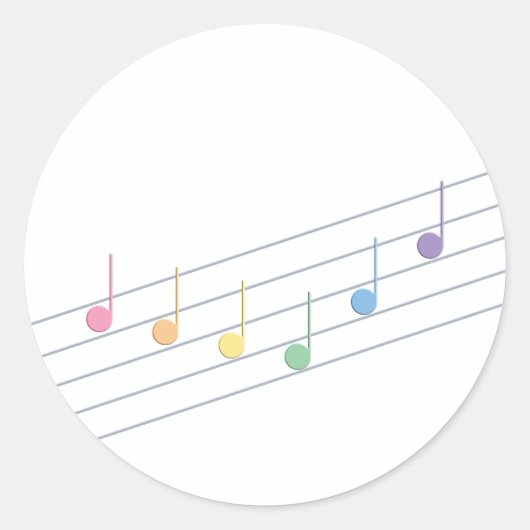 Voorjaarsmelodie (lineair) ronde sticker (Voorkant)
