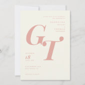 Voorjaarsmonogram | Moderne koraalridweddenschap (Voorkant)