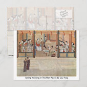 Voorjaarsochtend in het Han-paleis door Qiu Ying Briefkaart (Voorkant / Achterkant)